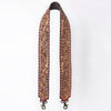 ADBT147 Wide Hand-Tooled Leather Bag Strap with Whipstitch Edges - Western Floral Carved Replacement