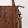 ADBG1608 American Darling Western Genuine Leather Hand-Tooled Tote Bag with Artisan Floral Carving