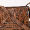 ADBG1609 American Darling Western Genuine Leather Hand-Tooled Small Cross Body Bag with Floral Carving