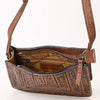 ADBG1609 American Darling Western Genuine Leather Hand-Tooled Small Cross Body Bag with Floral Carving