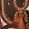 ADBG1610 American Dalring Western Genuine Leather Hair-On Cowhide Cross Body Bag with Tassel Detail