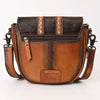 ADBG1610 American Dalring Western Genuine Leather Hair-On Cowhide Cross Body Bag with Tassel Detail