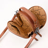 ADBG1611 American Darling Western Genuine Leather Hand-Tooled Canteen Bag with Buck-Stitched Detailing