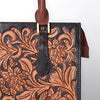 ADBGA642 American Darling Hand Tooled Genuine Leather Tote Bag Floral Carved