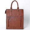 ADBGA642 American Darling Hand Tooled Genuine Leather Tote Bag Floral Carved