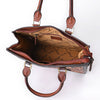 ADBGA642 American Darling Hand Tooled Genuine Leather Tote Bag Floral Carved