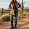 ADBGA652 American Darling Floral Tooled Leather & Cowhide Sling with Teardrop Panel Design