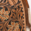 ADBGA652 American Darling Floral Tooled Leather & Cowhide Sling with Teardrop Panel Design