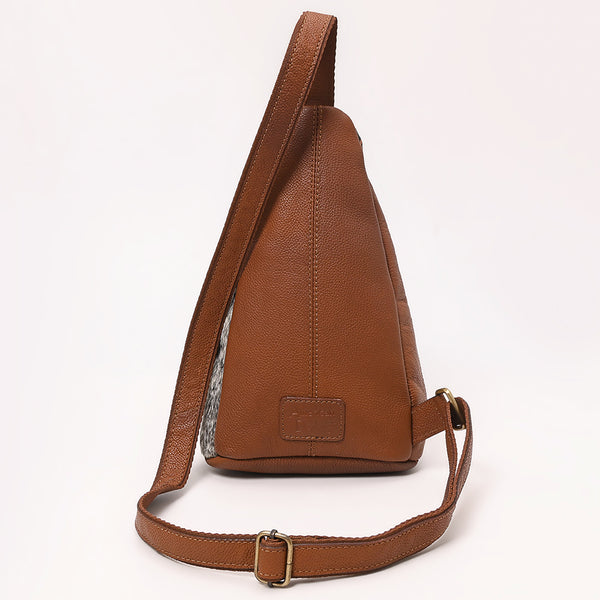 ADBGA655 American Darling Hand Tooled Hair-On Cowhide Genuine Leather Sling Bag