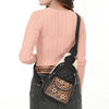 ADBGA657 American Darling Hand-Tooled Floral Hair-On Cowhide Leather Sling Bag