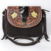 ADBGA660 American Darling Hand Tooled Hair-On Cowhide Leather Cross body Bag