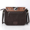 ADBGA660 American Darling Hand Tooled Hair-On Cowhide Leather Cross body Bag