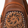 ADBGA662 American Darling Hand Tooled Floral Carved Western Genuine Leather Sling Bag