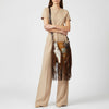 ADBGM477 Cowhide & Leather Western Fringe Messenger Bag - Western Concho Bag with Turquoise Accent