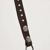 ADBGM477 Cowhide & Leather Western Fringe Messenger Bag - Western Concho Bag with Turquoise Accent