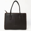 ADBGM512 Western Cowhide Leather Tote with Stagecoach Design -Handcrafted Rodeo Purse