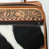 ADBG1612 American Darling Western Leather Travel Case with Hair-On Cowhide & Hand-Tooled Details