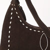 ADBG1617 American Darling Western Genuine Suede Leather Hobo Bag with Craftsmanship & Boot Stitch Detailing