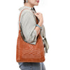 ADBG1617 American Darling Western Genuine Suede Leather Hobo Bag with Craftsmanship & Boot Stitch Detailing
