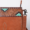 ADBG1620 American Darling Western Genuine Suede Large Crossbody Bag with Fringe and Boot Stitch Detailing Genuine Leather