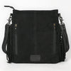 ADBG1621 American Darling Western Leather Large Crossbody Bag with Fringe | Genuine Suede Handmade Purse