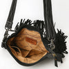 ADBG1621 American Darling Western Leather Large Crossbody Bag with Fringe | Genuine Suede Handmade Purse
