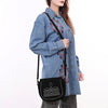 ADBG1622A American Darling Western Black Suede Genuine Leather Crossbody Bag with Craftsmanship Handcrafted Design