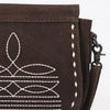 ADBG1622 American Darling Western Suede Genuine Leather Crossbody Bag with Craftsmanship Handcrafted Design