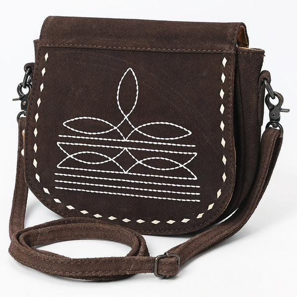 ADBG1622 American Darling Western Suede Genuine Leather Crossbody Bag with Craftsmanship Handcrafted Design