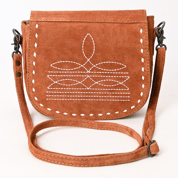 ADBG1622 American Darling Western Suede Genuine Leather Crossbody Bag with Craftsmanship Handcrafted Design
