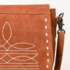 ADBG1622 American Darling Western Suede Genuine Leather Crossbody Bag with Craftsmanship Handcrafted Design
