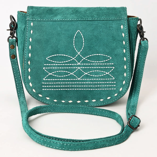 ADBG1622 American Darling Western Suede Genuine Leather Crossbody Bag with Craftsmanship Handcrafted Design