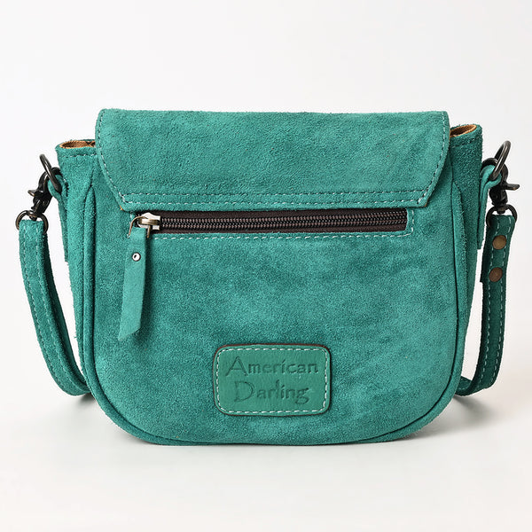 ADBG1622 American Darling Western Suede Genuine Leather Crossbody Bag with Craftsmanship Handcrafted Design