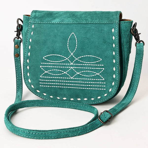 ADBG1622 American Darling Western Suede Genuine Leather Crossbody Bag with Craftsmanship Handcrafted Design