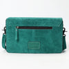 ADBG1623 American Darling Western Genuine Suede Leather Envelop Bag with Hand-Tooled Detailing