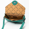 ADBG1623 American Darling Western Genuine Suede Leather Envelop Bag with Hand-Tooled Detailing