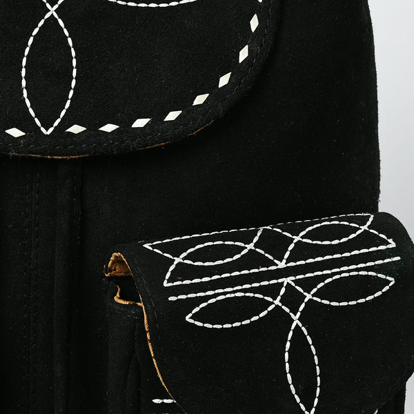 ADBG1624A American Dalring Western Genuine Suede Leather Backpack Bag with Hand-Stitched Artisan Detailing