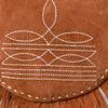 ADBG1625 American Darling Western Leather Genuine Suede Crossbody Bag Boot Stitch Detail & Fringe