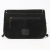 ADBG1626A American Darling Black Genuine Suede Western Leather Crossbody Bag with Buck Stitch & Boot-Stitched Detailing