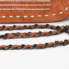 ADBG1626 American Darling Western Genuine Suede Leather Crossbody Bag with Buck Stitch & Boot-Stitched Detailing