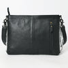 ADBG1628 American Darling Hair-On Cowhide Western Leather Crossbody Bag with Fringes & Genuine Leather Trim