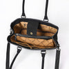 ADBG1629 American Darling Western Genuine Suede Leather Tote Bag with Buck Stitch & Boot-Stitched Detailing