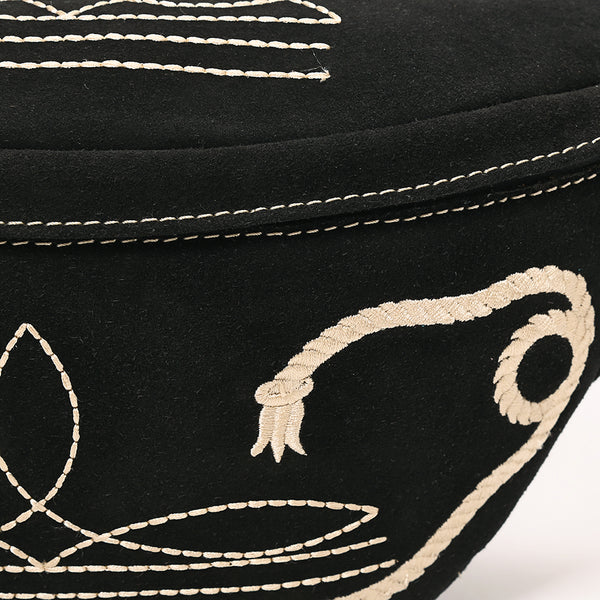 ADBGA668 American Darling Genuine Leather Fanny Pack with Boot Stitch Embroidery