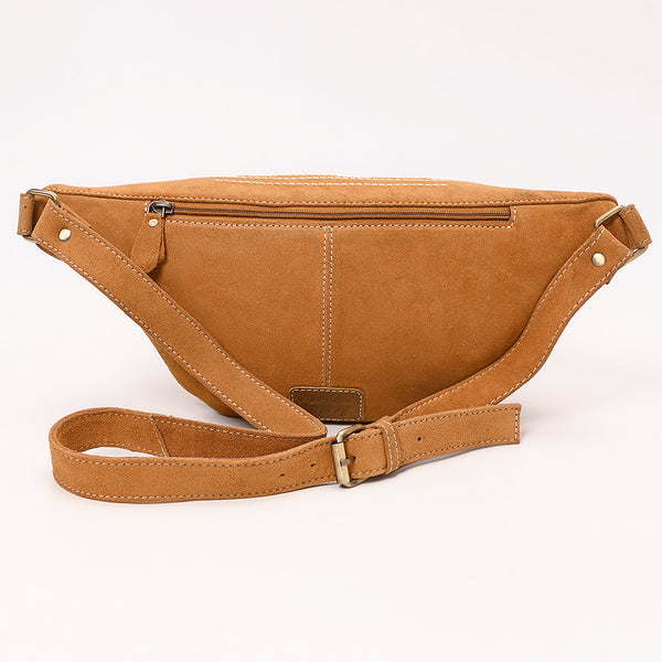 ADBGA668 American Darling Genuine Leather Fanny Pack with Boot Stitch Embroidery