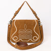 ADBGA670 American Darling Genuine suede Western Crossbody Bag with Embroidery