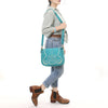 ADBGA670 American Darling Genuine suede Western Crossbody Bag with Embroidery
