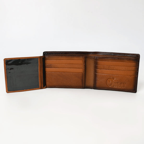 OHM120A Genuine Western Leather Bifold Wallet