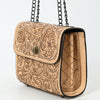 ADBG1630 American Darling Hand-Tooled Leather Small Cross Body Bag with Floral Carving & Western Detailing