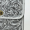 ADBG1630 American Darling Hand-Tooled Leather Small Cross Body Bag with Floral Carving & Western Detailing