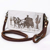 ADBGM169 Hair-On Leather Western Crossbody Purse with Western Scene